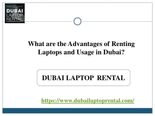 What are the Advantages of Renting Laptops and Usage in Dubai?