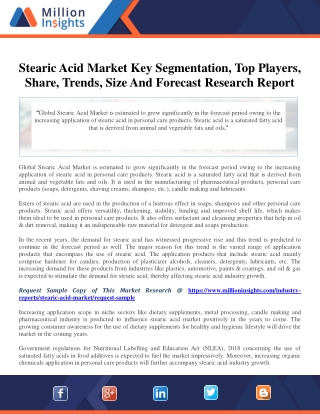 Stearic Acid Market