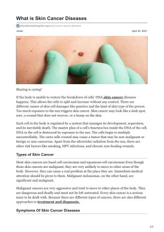 skindiseasehospital.org-What is Skin Cancer Diseases