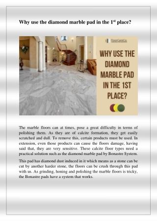 Bonastre pads is a diamond marble pad to polish marbles