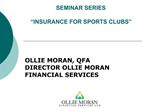 SEMINAR SERIES INSURANCE FOR SPORTS CLUBS