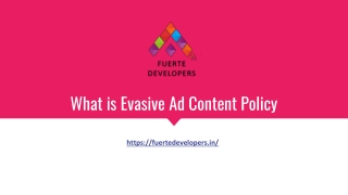 What is Evasive Ad Content Policy