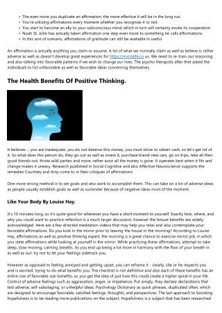 Positive Thinking