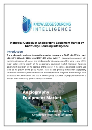 Industrial Outlook of Angiography Equipment Market