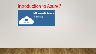 Introduction to Azure