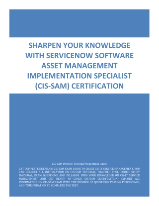 Sharpen Your Knowledge with ServiceNow Software Asset Management Implementation