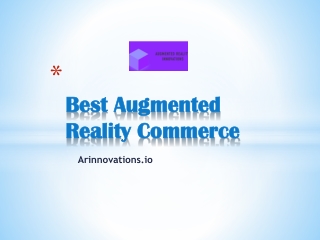 Best Augmented Reality Commerce - Arinnovations.io