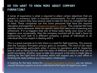 Do You Want To Know More About Company