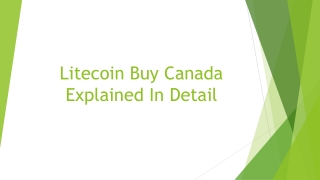 Litecoin Buy Canada Explained In Detail