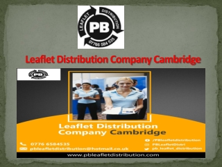 Leaflet Distribution company Cambridge