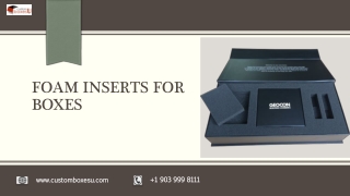 Foam Inserts for boxes