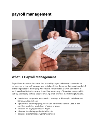 payroll management