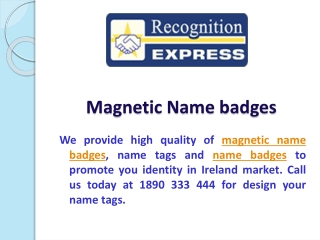 Magnetic Name badges