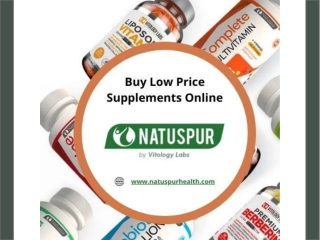 Buy Low Price Supplements Online - www.natuspurhealth.com