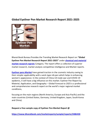 Global Eyeliner Pen Market Research Report 2021-2025