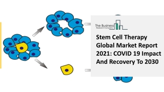 Stem Cell Therapy Market Outlook 2025: Top Companies, Trends, Growth Factors To