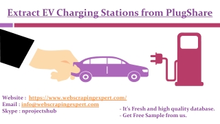 Extract EV Charging Stations from PlugShare