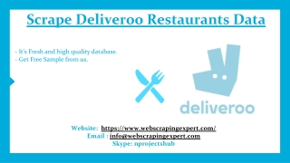 Scrape Deliveroo Restaurants Data
