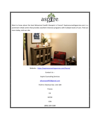 Fresno Rehab Center | Aspirecounselingservice.com