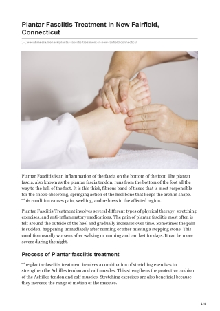 Plantar Fasciitis Treatment In New Fairfield Connecticut