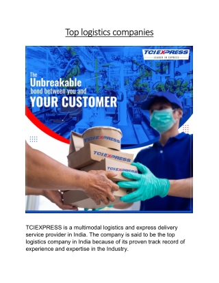 Top logistics companies