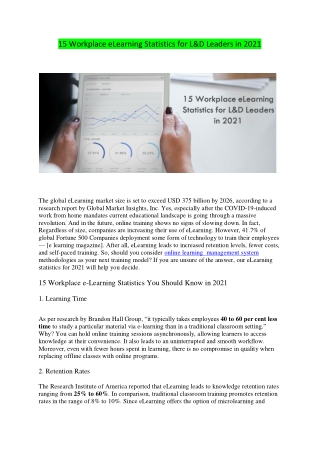 15 Workplace eLearning Statistics for L&D Leaders in 2021
