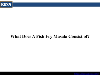 What Does A Fish Fry Masala Consist of