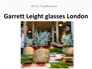 Garrett Leight glasses London