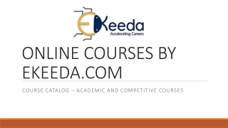 Online Courses by Ekeeda | Academic and Competitive Courses