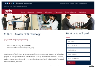 Join 2 year Programme in M.Tech Admissions 2021 | Axiscolleges | Kanpur