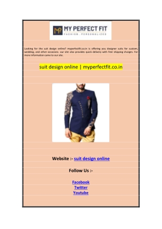 suit design online  myperfectfit.co.in 0