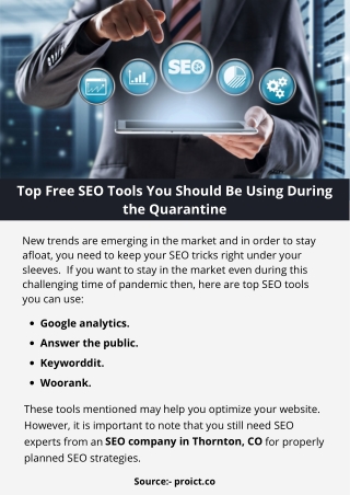 Top Free SEO Tools You Should Be Using During the Quarantine