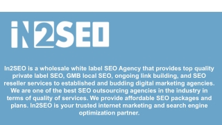 Private Label SEO Services - In2SEO