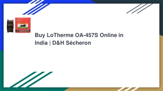 Buy LoTherme OA-457S Online in India | D&H Sécheron