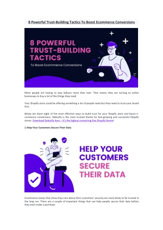 8 Powerful Trust-Building Tactics To Boost Ecommerce Conversions