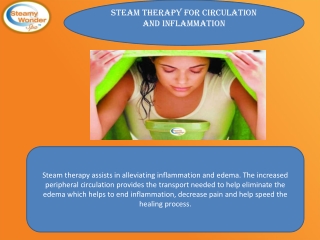 Steam Therapy For Circulation And Inflammation