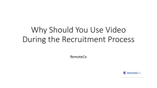 Why Should You Use Video During the Recruitment Process