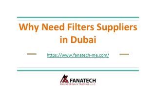 Why Need Filters Suppliers in Dubai