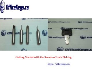 Getting Started with the Secrets of Lock Picking