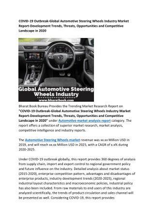 Global Automotive Steering Wheels Market COVID-19 Impact in 2020