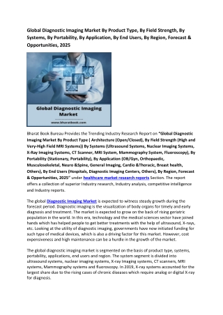 Global Diagnostic Imaging Market Research Report 2021-2025