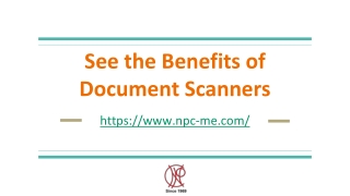 See the Benefits of Document Scanners