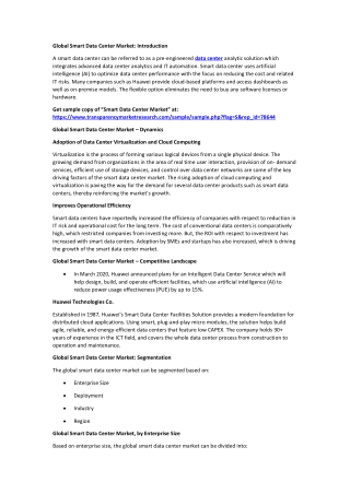 Smart Data Center Market