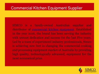 commercial kitchen equipment supplier