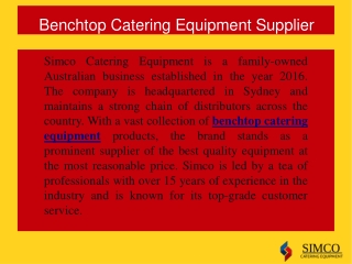 benchtop catering equipment supplier