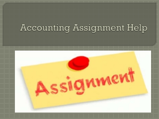 Accounting Assignment Help
