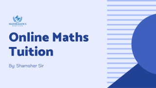 Online Maths Tution