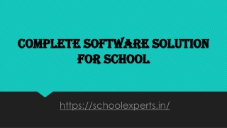 Complete Software Solution for school