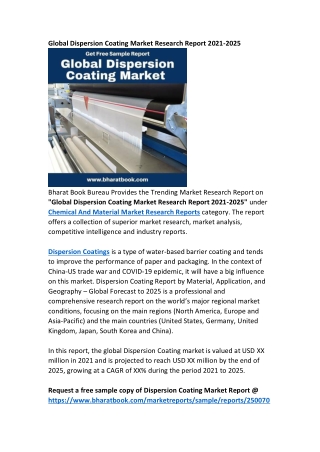 Global Dispersion Coating Market