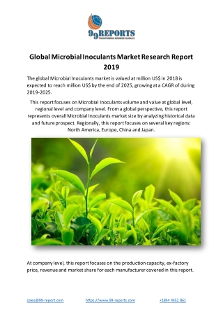 Global Microbial Inoculants Market Research Report 2019
